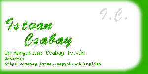 istvan csabay business card